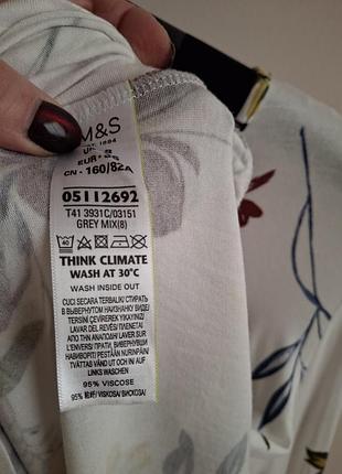 Брендовый лонгслив в цветочный принт p.s,m, marks &amp;spencer 8