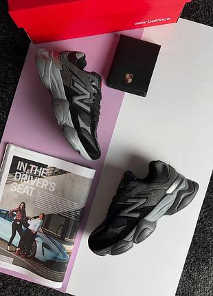 Женские кроссовки new balance 9060 dark grey black