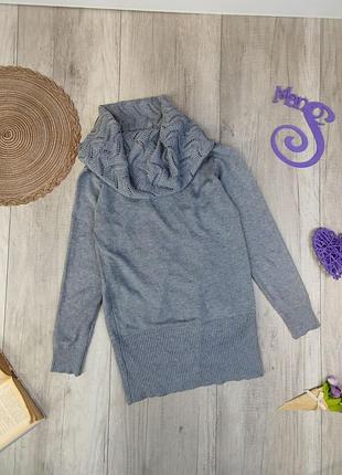 Женский вязаный свитер lankadiou серый размер s (44)