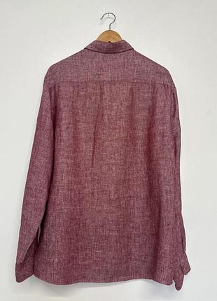 100% лен новая льняная рубашка унисекс marks&spencer pure linen5 фото