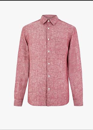 100% лен новая льняная рубашка унисекс marks&spencer pure linen2 фото