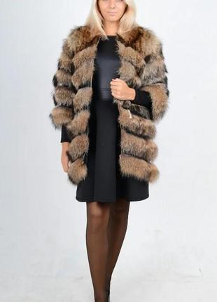 Шуба с натурального меха енота жилетка