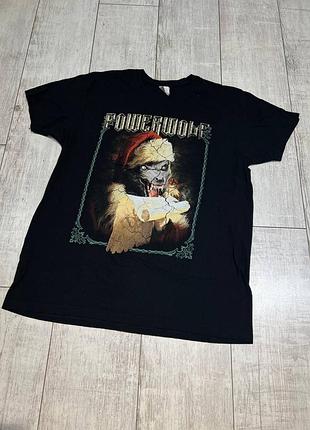 Футболка мерч рок с волком power wolf