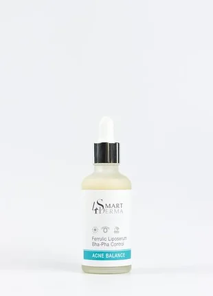 Липосомальная сыворотка с феруловой кислотой smart4derma acne balance 50 мл