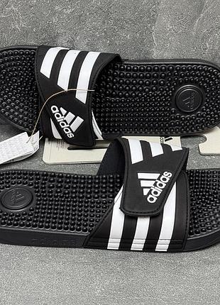 Чорні тапочки шльопанці тапки шльопки adidas adissage f35580