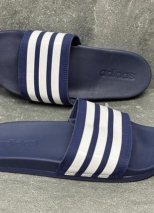 Сині тапочки шльопанці шльопки тапки Salmon adidas adilette b42114