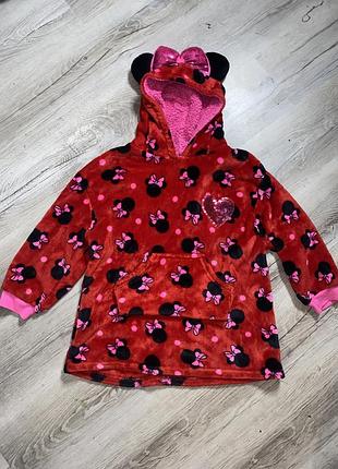Плюшевое домашнее худи цельный халат с капюшоном минные маус primark