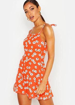 Новый морковный ромпер комбинезон в цветах от boohoo м