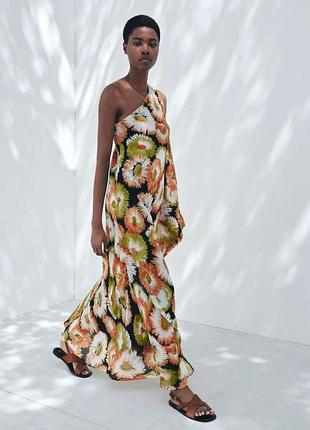 Асимметричное платье zw collection с принтом