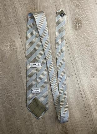 Галстук краватка armani collezioni сірий з полосами оригінал