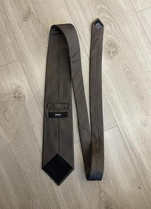 Галстук краватка hugo boss коричневий оригінал