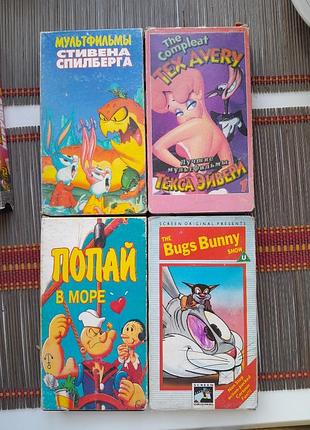 Ретро мультфильмы диснеевские на видеокассетах