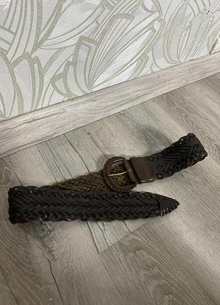 Плетеный кожаный пояс