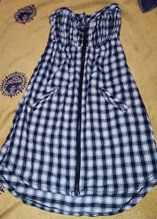 Плаття сукня-сорочка в клітину