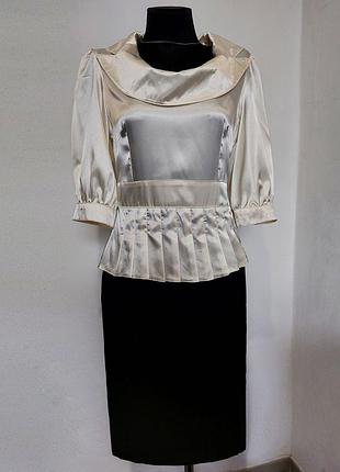 Суперцена. стильное платье комби. туречковая.новая, р. 40-48