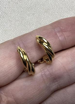 Сережки кліпси маленькі золотого кольору