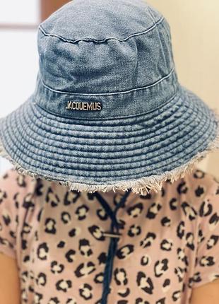 Панама jacquemus джинсовая 2
