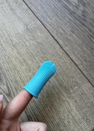 Щітка напальчник силіконова м’яка масажна зубна щітка для тварин