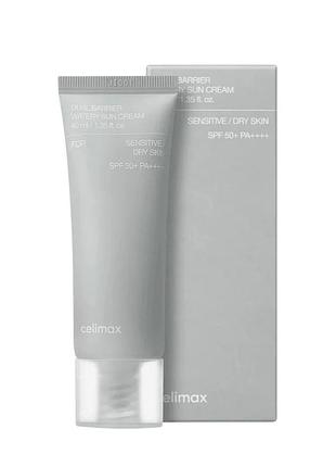 Увлажняющий минеральный солнцезащитный крем celimax dual barrier watery sun cream spf50+ pa++++, 40 мл
