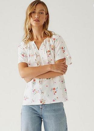 Невесомая блузка marks & spencer, хлопок