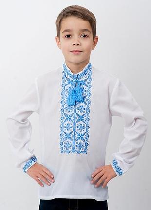 Рубашка вышитая для мальчиков вышиванка для мальчика белая