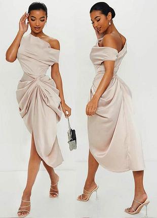 Розпродаж cукня prettylittlething міді драпірування