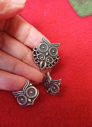 Кольцо,  сережки, пусети, скифська етника совушка, каблучка