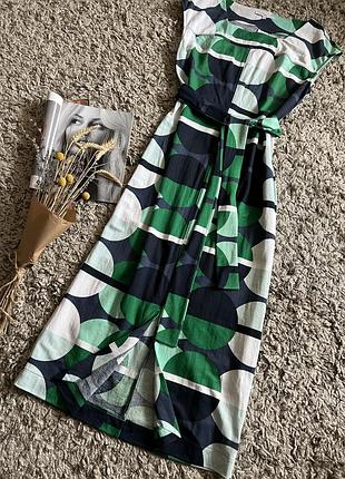 Сукня міді  з цікавим геометричним принтом