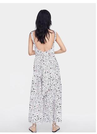Легкий, нежный сарафан в цветочный принт с открытой спинкой zara, оригинал6 фото