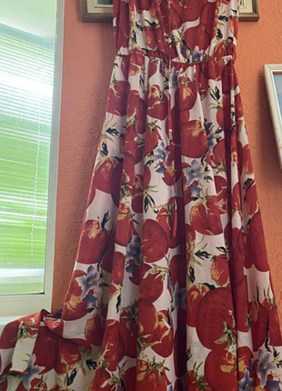 Tomato flower: длинное платье, dolce gabbana