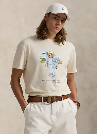 Облегающая футболка polo bear jersey ralph lauren