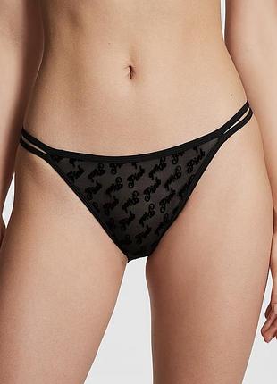 Новые!! трусики от victoria’s secret pink logo mesh strappy cheeky panty
