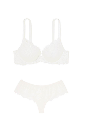 Victorias secret комплект белья трусики и бюстгальтер dream angels lightly-lined full coverage lace