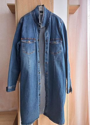 Пальто джинсове
