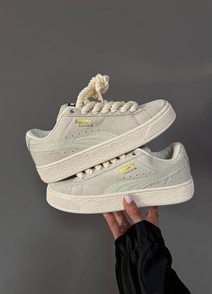 Женские кроссовки puma suede xl beige premium