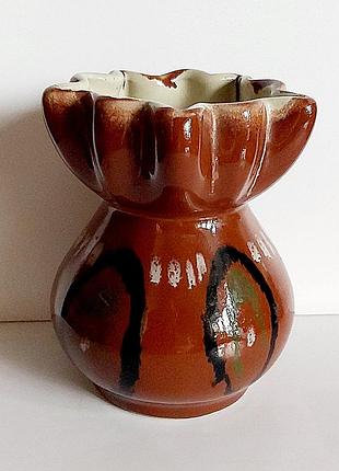 Ваза рідкісна колекційна майоліка вінтаж керамічна вінтажна