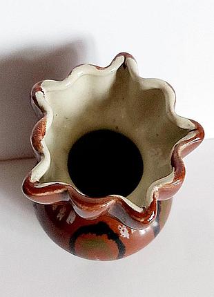 Ваза рідкісна колекційна майоліка вінтаж керамічна вінтажна