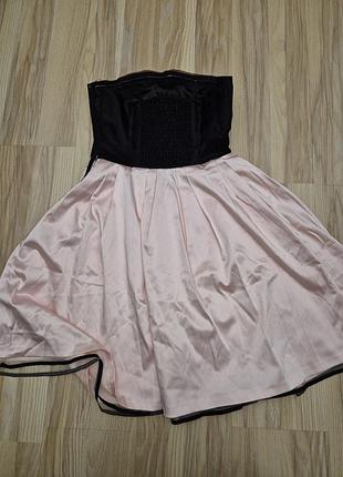 Платье розово-черное love republic мини вечернее на выпускной