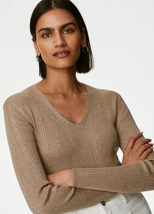Новий чудовий джемпер кофта з люрексом бренду marks & spencer