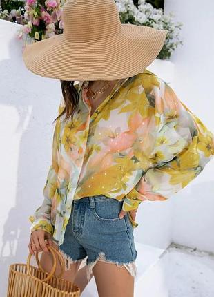 Шифонова блуза рубашка сорочка zara