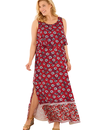 Брендовое трикотажное платье макси "esmara" большого размера. размер eur 52-54, xxl-xxxl.