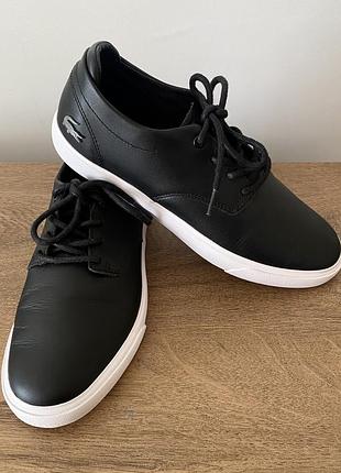 Идеальные женские кожаные кеды lacoste esparre, 39,5 - 40 размер, 26 см, оригинал!