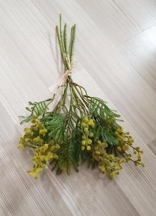 Набор искусственных веточек мимозы, 5 веточек, искусственные цветы.