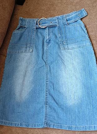 Джинсовая юбка hansell geans, размер м с поясом.