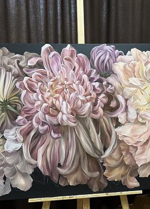 Картина «квіткова симфонія» (ручна робота, 80*150см)