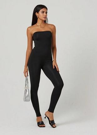 Облегающий комбинезон до груди shein xs