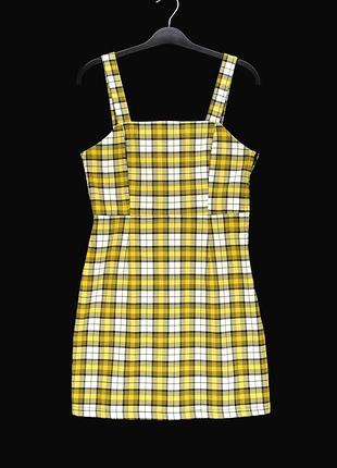 Сарафан "divided h&m" жёлтый в клеточку, uk10/eur38.