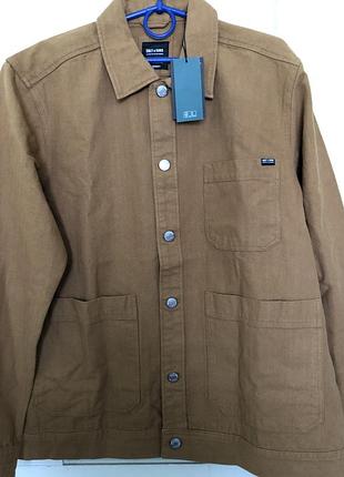 Чоловіча куртка-сорочка only & sons, розмір m, коричнева