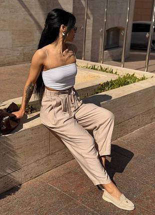 Штани лянні