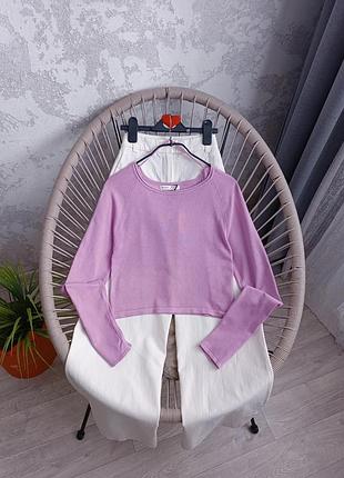 Лонгслив топ сиреневый pull & bear